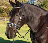 The Cyrano rolled leather bridle by Heavy Horseware