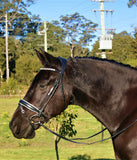 The Cyrano rolled leather bridle by Heavy Horseware